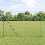 Palo per recinzione interrato in acciaio verniciato grigio 3,2 x 200 cm - Set 13 pezzi