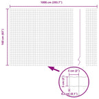 Recinzione Euro 1,6 x 10 m Ferro rivestito in PVC