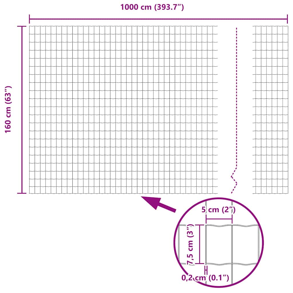 Recinzione Euro 1,6 x 10 m Ferro rivestito in PVC