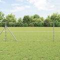 Recinzione da campo in acciaio zincato argento 25 x 0,8 m