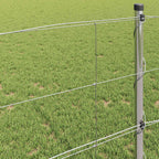 Recinzione da campo in acciaio zincato Argento 25 x 0,8 m