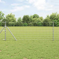 Recinzione da campo in acciaio zincato Argento 25 x 0,8 m