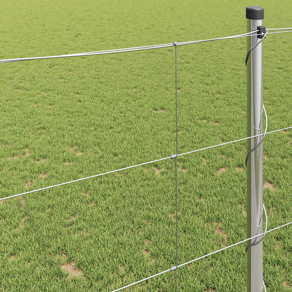 Recinzione da campo in acciaio zincato Argento 25 x 1,2 m