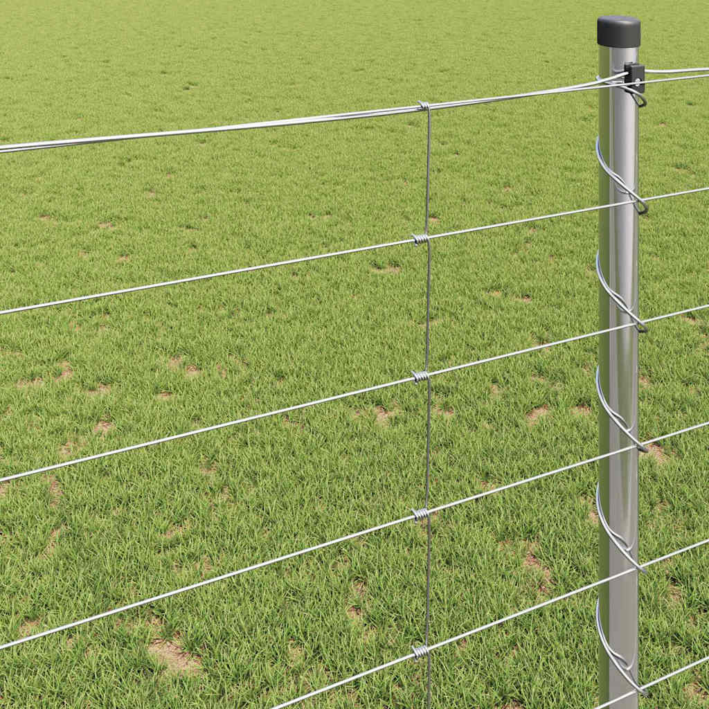 Recinzione da campo in acciaio zincato Argento 25 x 1,2 m
