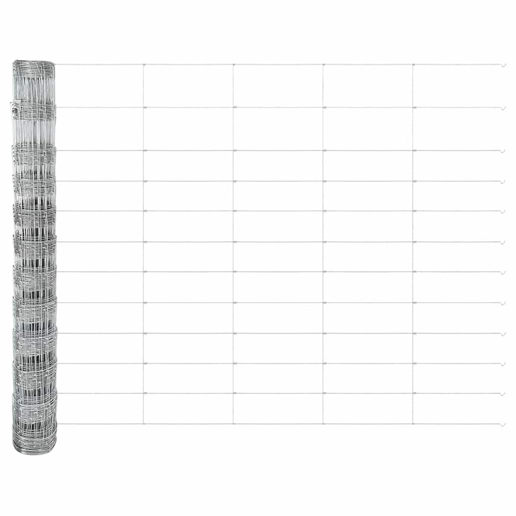 Recinzione da campo in acciaio zincato Argento 25 x 1,2 m