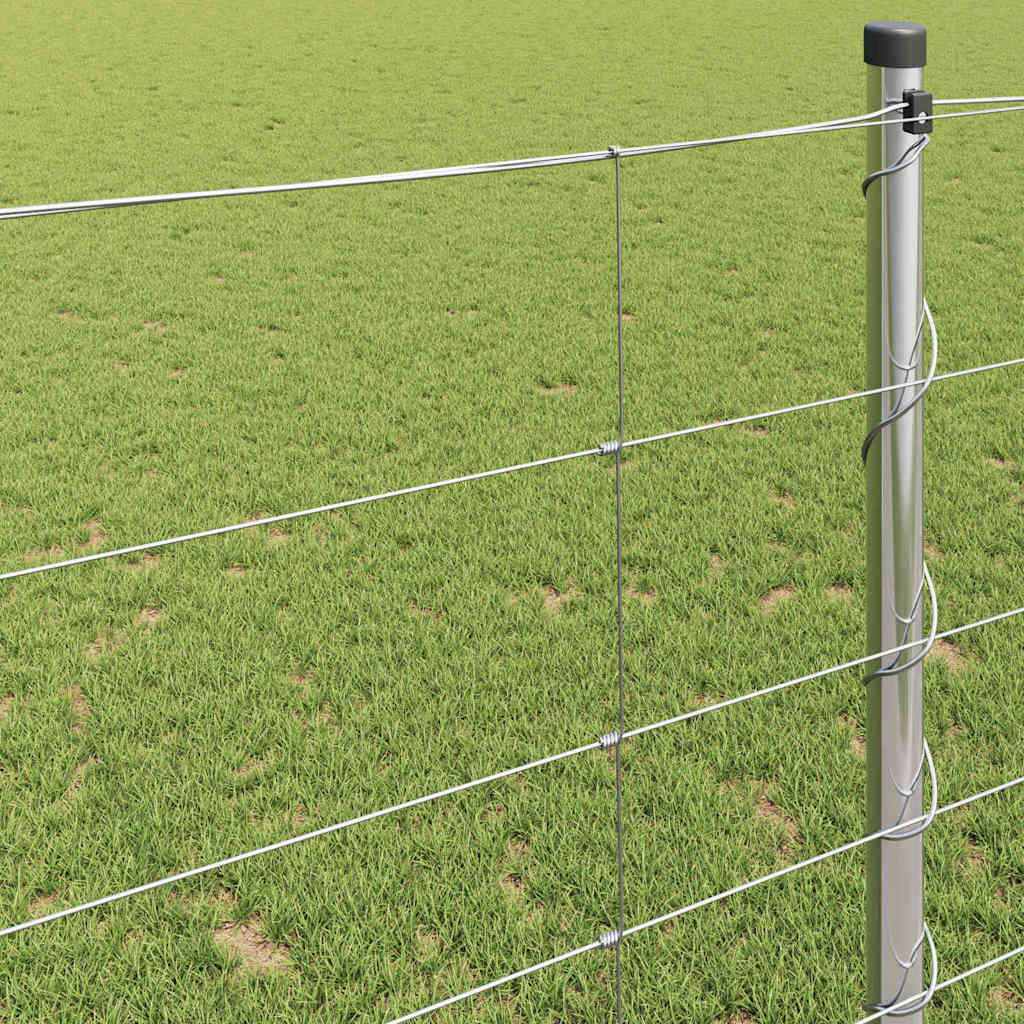 Recinzione da campo in acciaio zincato Argento 25 x 1,2 m