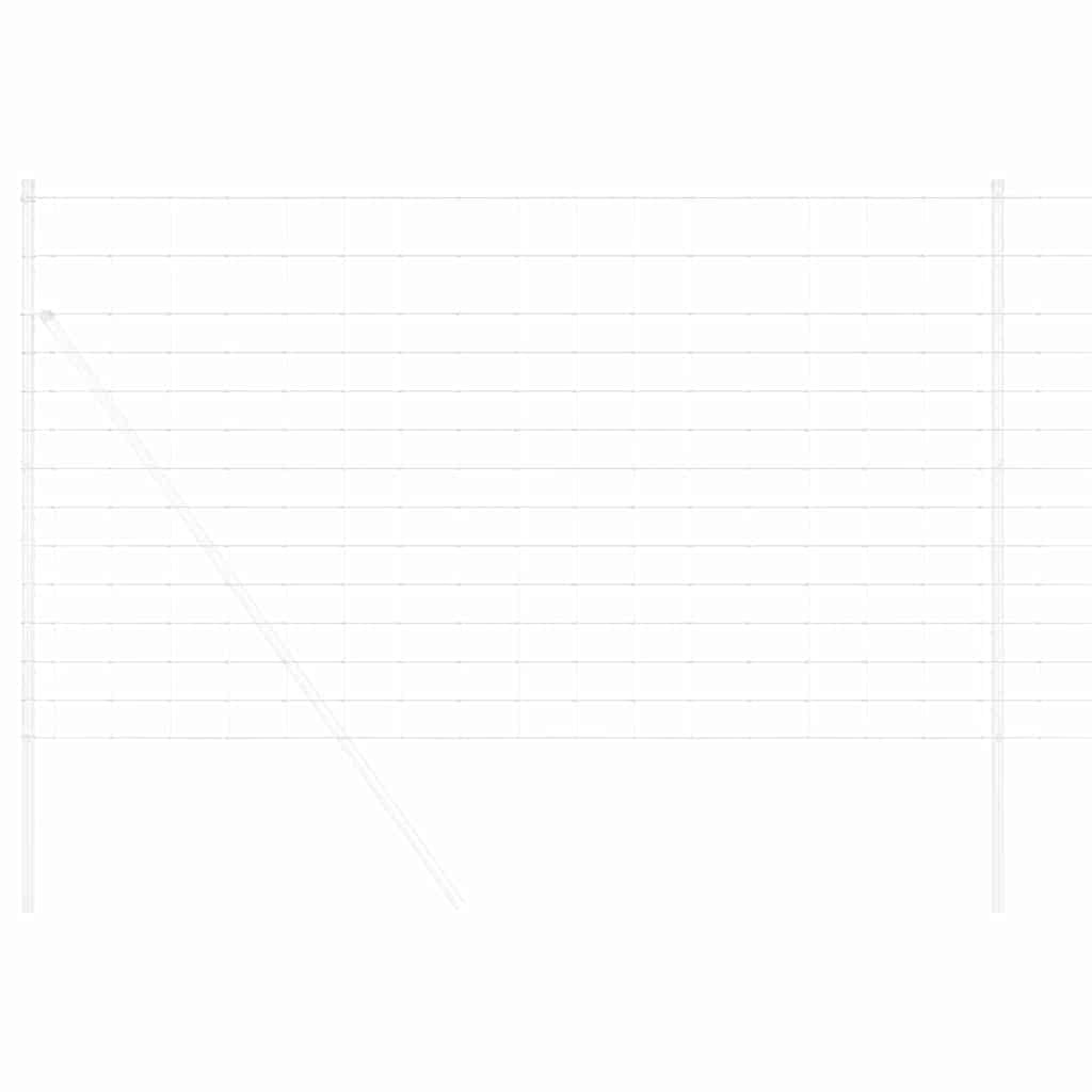 Recinzione da campo in acciaio zincato argento 25 x 1,4 m