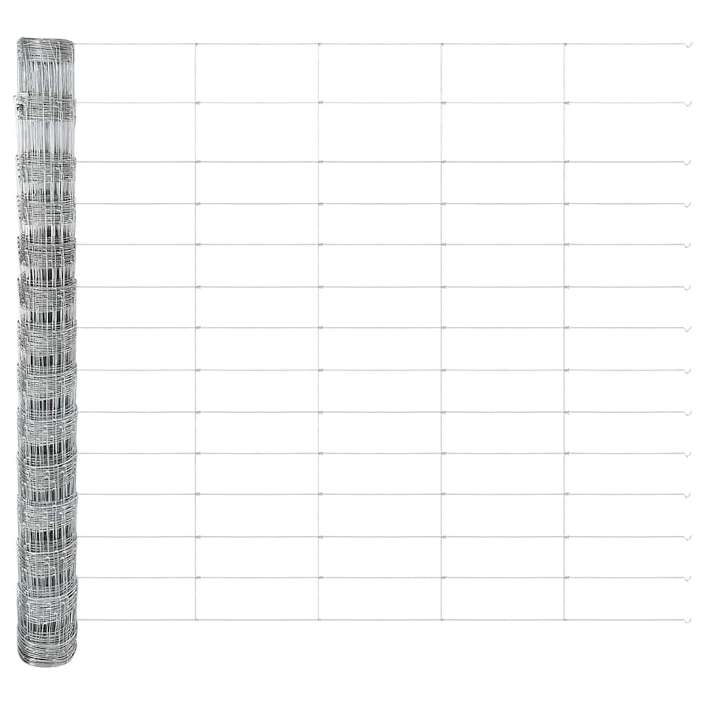 Recinzione da campo in acciaio zincato Argento 25 x 1,4 m