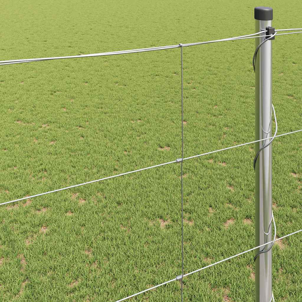Recinzione da campo in acciaio zincato Argento 25 x 1,5 m