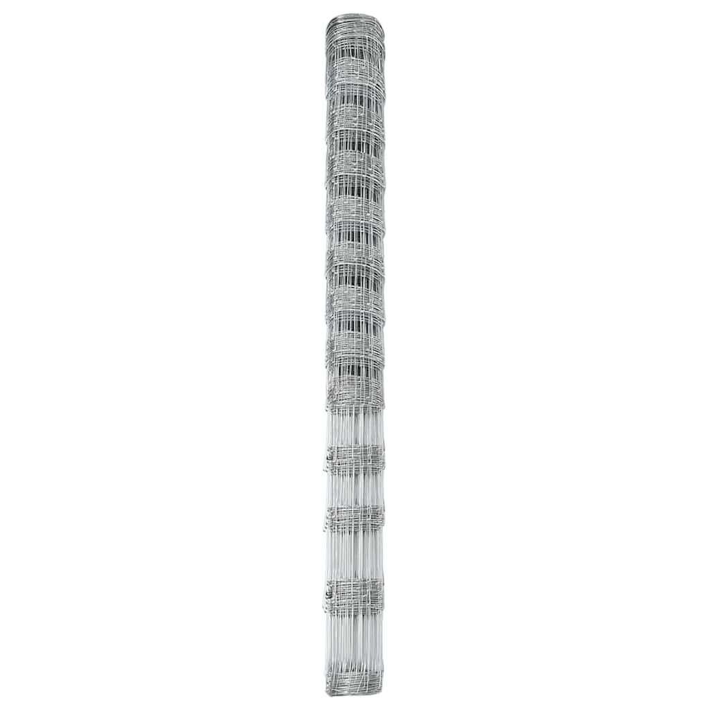 Recinzione da campo in acciaio zincato Argento 25 x 1,5 m