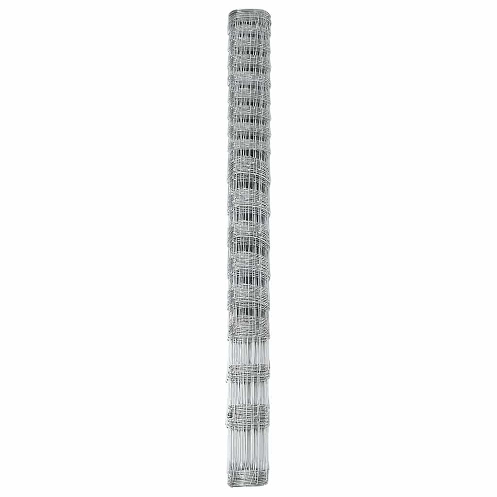 Recinzione da campo in acciaio zincato Argento 25 x 1,5 m