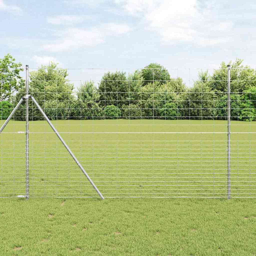 Recinzione da campo in acciaio zincato Argento 25 x 1,6 m
