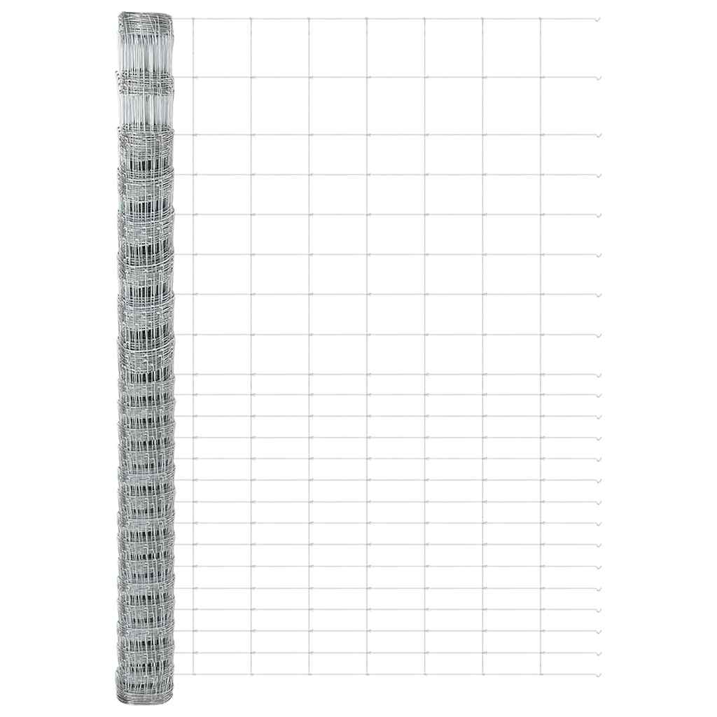 Recinzione da campo in acciaio zincato Argento 25 x 1,6 m