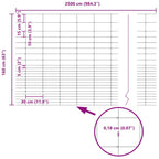 Recinzione da campo in acciaio zincato argento 25 x 1,6 m