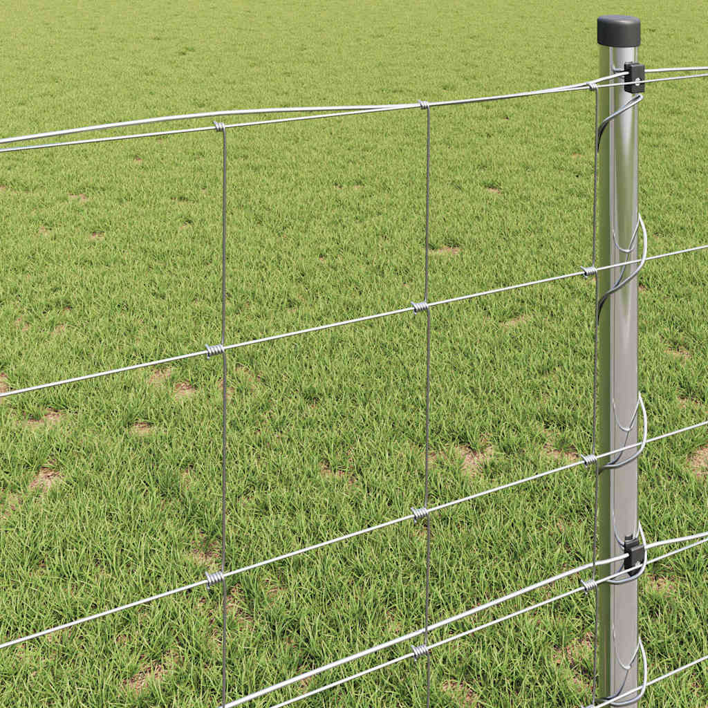 Recinzione da campo in acciaio zincato Argento 50 x 0,8 m