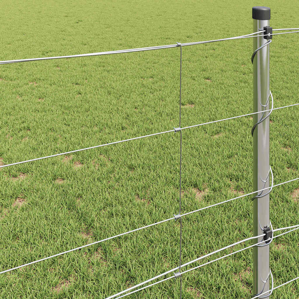Recinzione da campo in acciaio zincato Argento 50 x 0,8 m