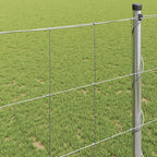 Recinzione da campo in acciaio zincato Argento 50 x 1,2 m