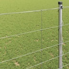 Recinzione da campo in acciaio zincato argento 50 x 1,2 m