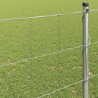 Recinzione da campo in acciaio zincato argento 50 x 1,4 m