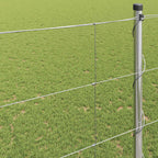 Recinzione da Campo in Acciaio Zincato Argento 50x1,4 m