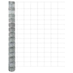 Recinzione da campo in acciaio zincato Argento 50 x 1,4 m