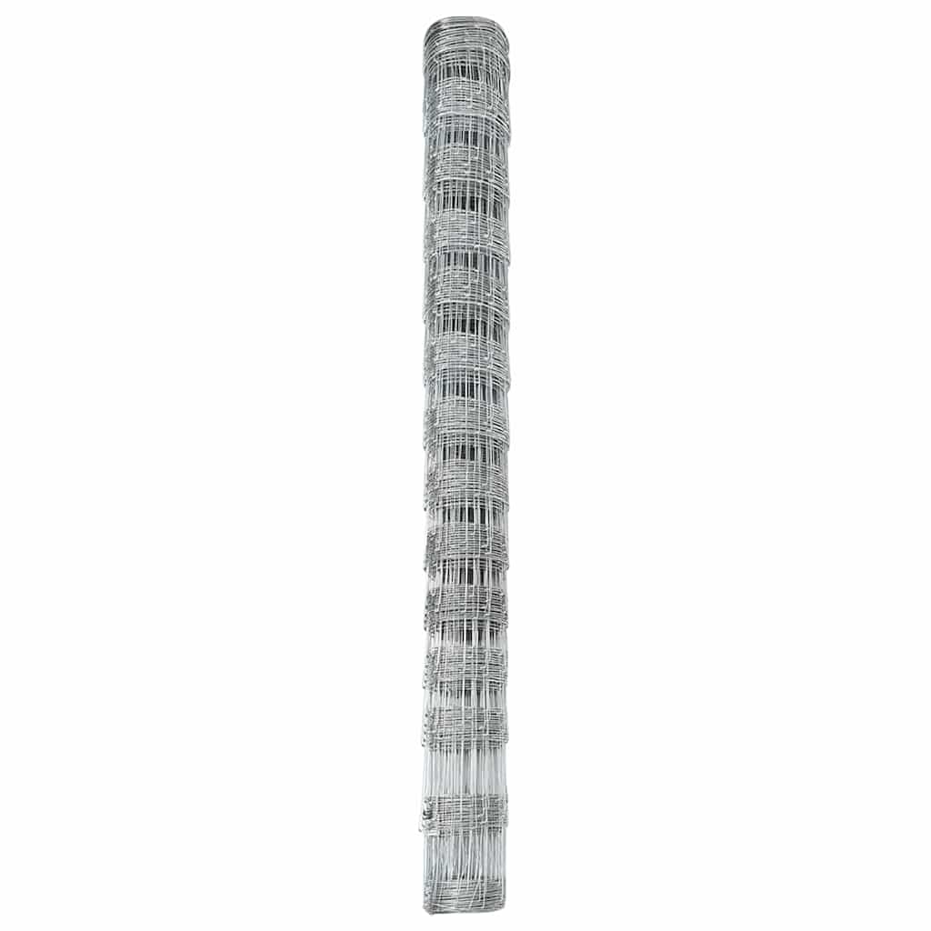 Recinzione da campo in acciaio zincato Argento 50 x 1,4 m