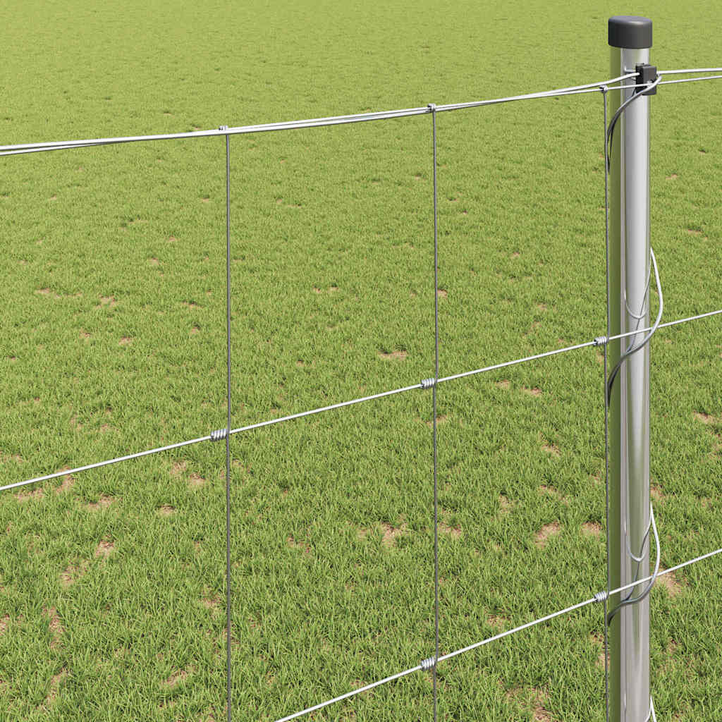 Recinzione da campo in acciaio zincato Argento 50 x 1,5 m