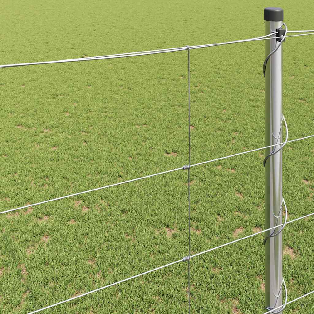 Recinzione da campo in acciaio zincato Argento 50 x 1,5 m