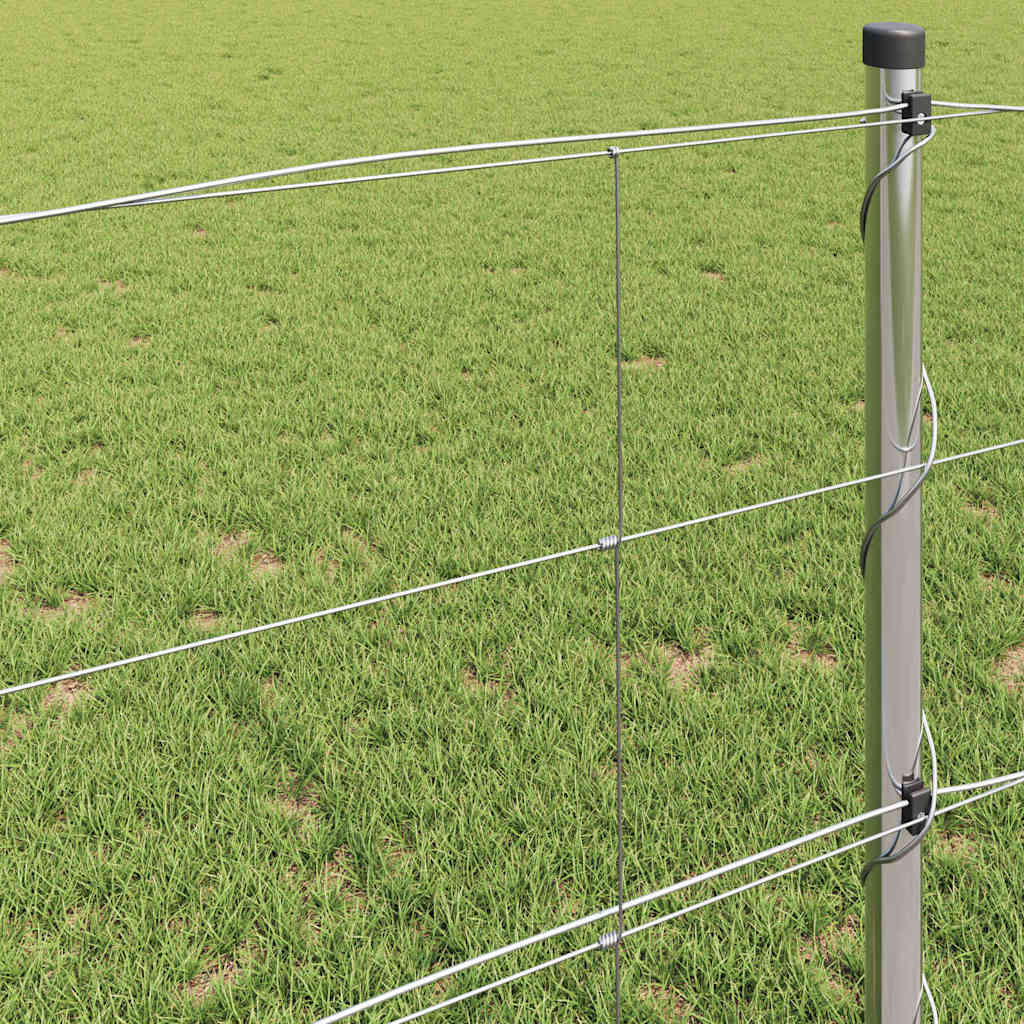 Recinzione da campo in acciaio zincato argento 100 x 0,8 m