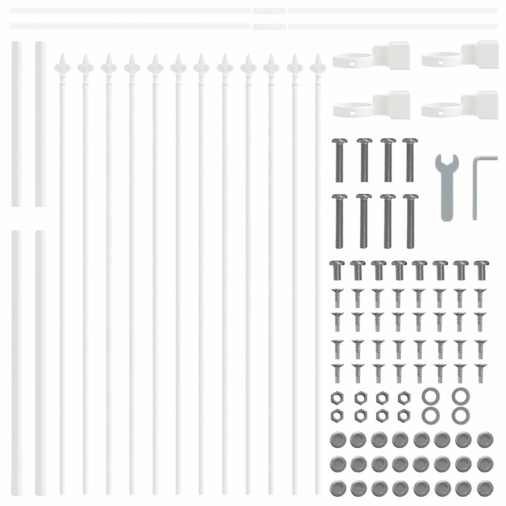 Recinzione per Giardino Woerden Bianco 1,7 x 1 m