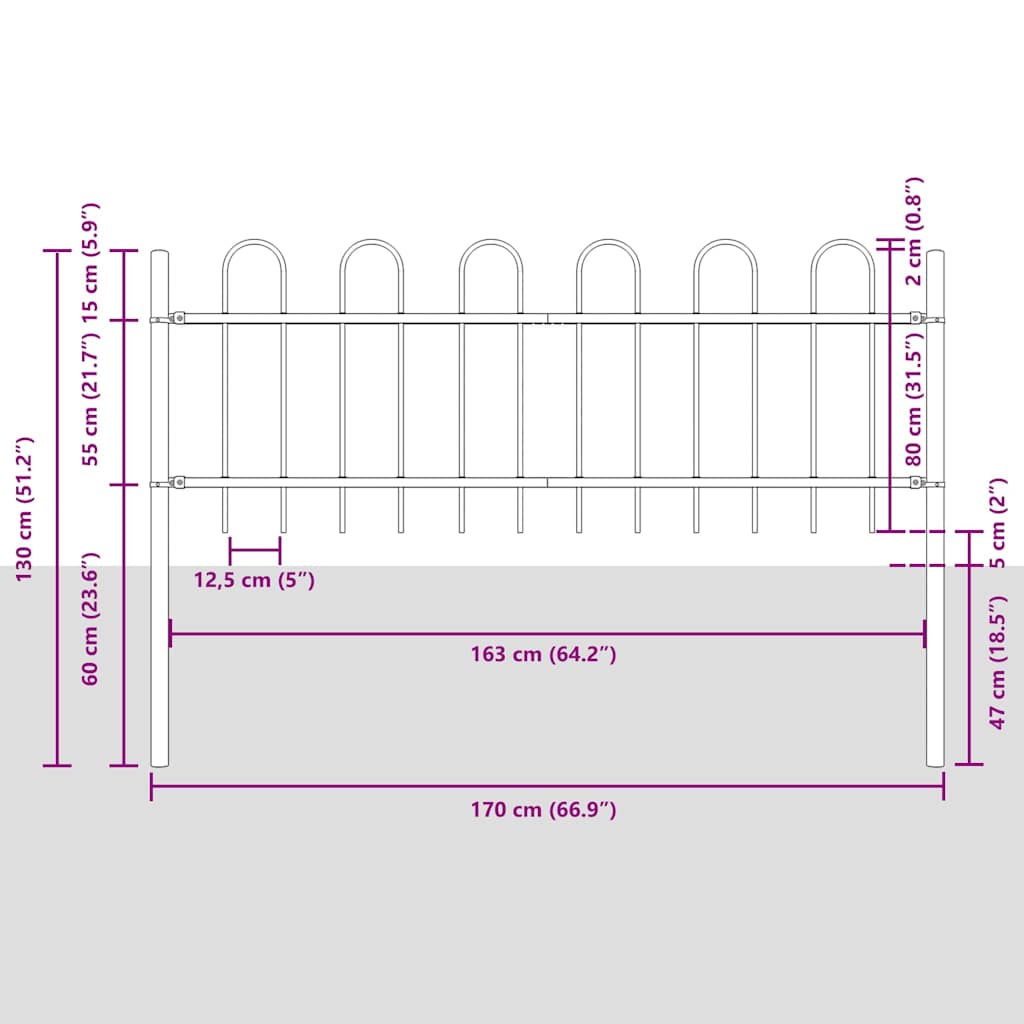 Recinzione per Giardino BOXTEL Bianco Acciaio