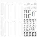 Recinzione per Giardino BOXTEL Bianco Acciaio 170x170 cm