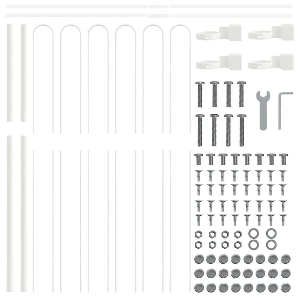 Recinzione per Giardino BOXTEL Bianco in Acciaio 170x200 cm