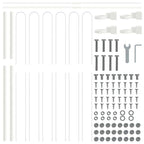 Recinzione per Giardino BOXTEL Bianco in Acciaio 170x200 cm