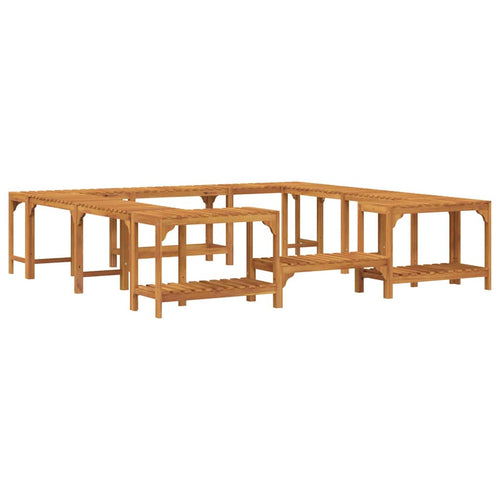 Circonferenza per Vasca Idromassaggio in Legno di Acacia Marrone 230 x 230 cm