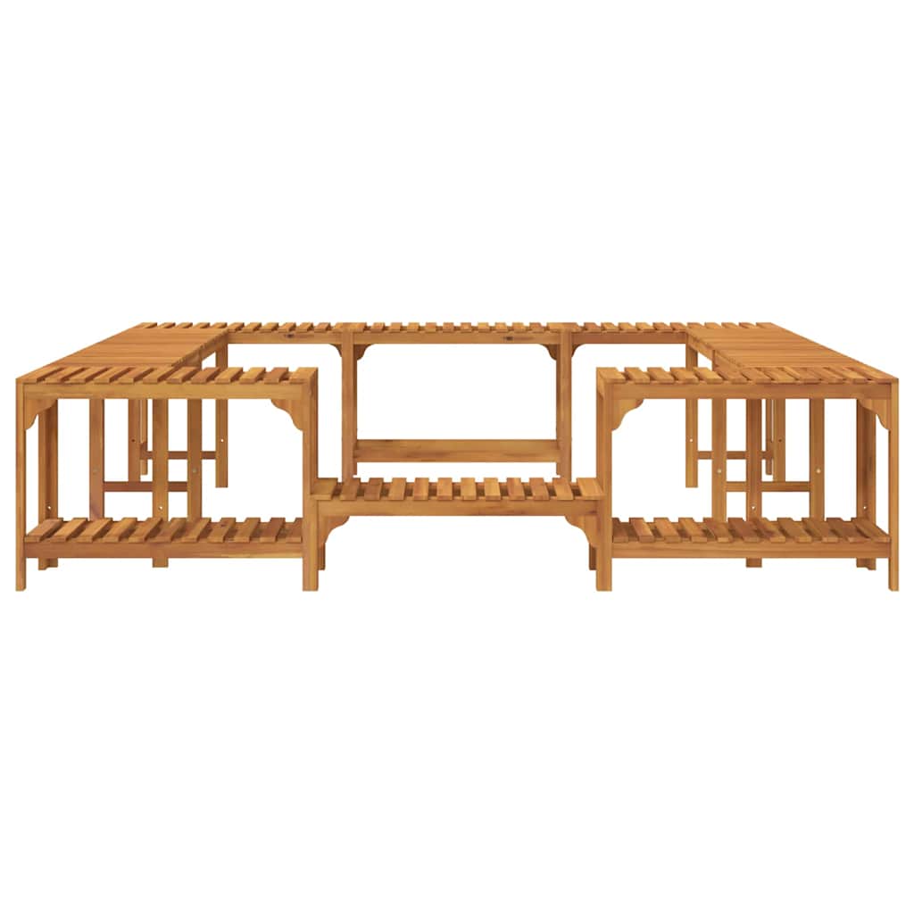 Circonferenza per Vasca Idromassaggio in Legno di Acacia Marrone 230 x 230 cm