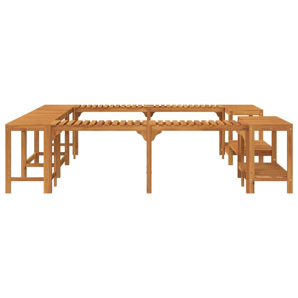 Circonferenza per Vasca Idromassaggio in Legno di Acacia Marrone 230 x 230 cm