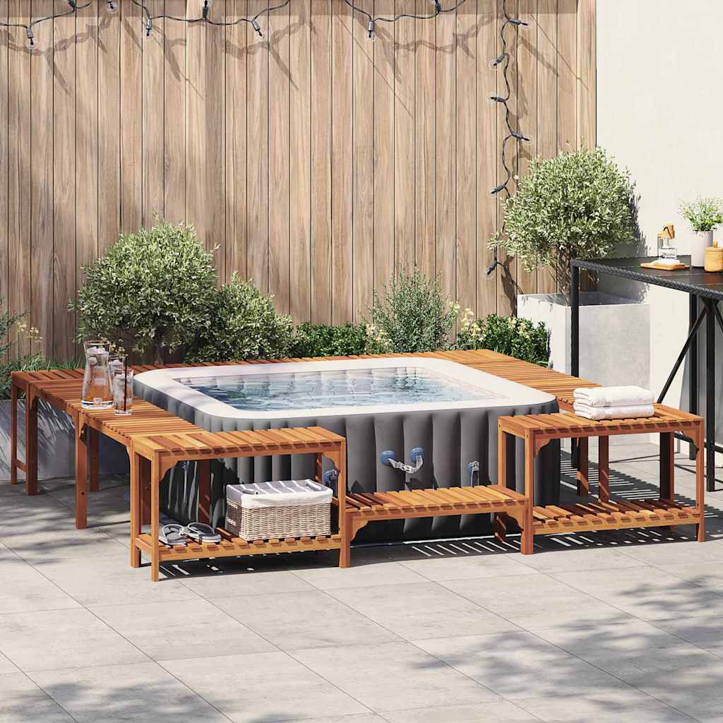 Circonferenza per Vasca Idromassaggio 255 x 255 x 55,5 cm - Legno Acacia Massello
