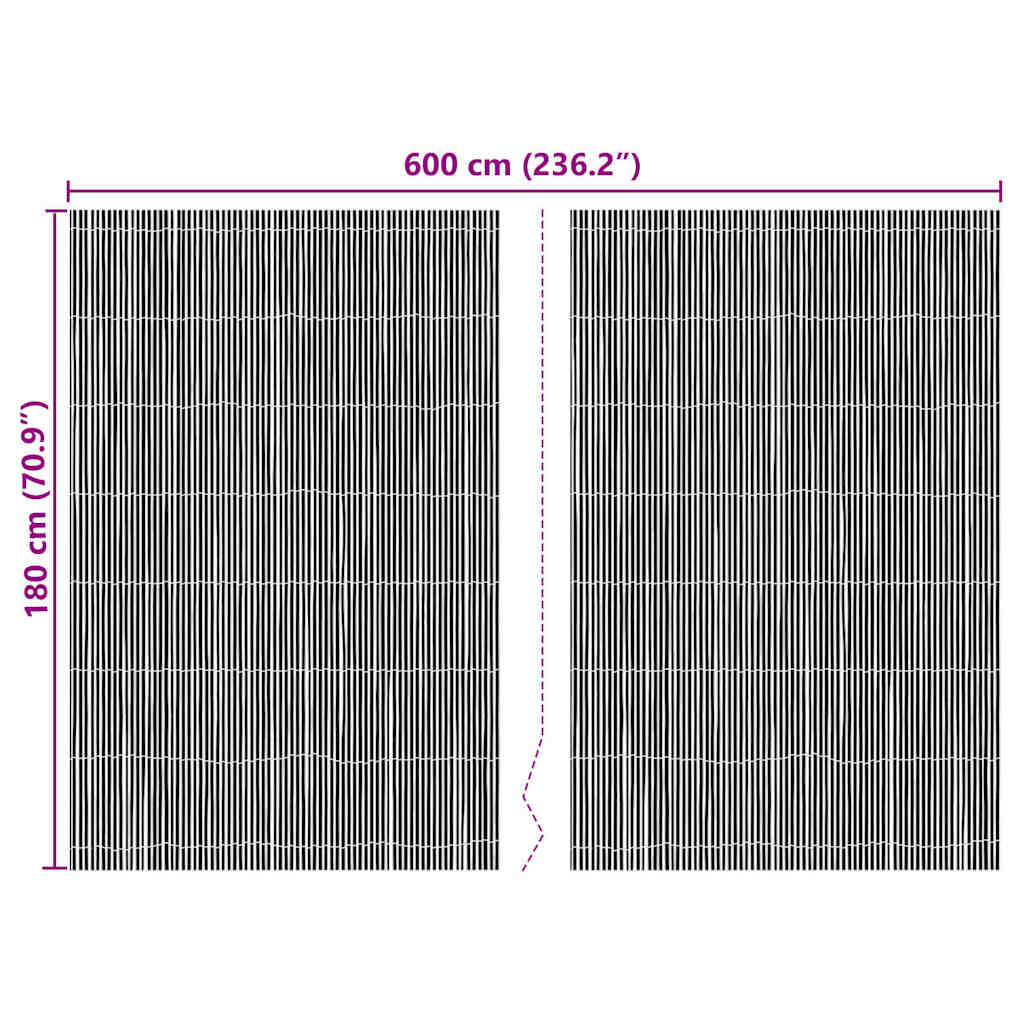 Recinzione in Bambù Naturale 600 x 180 cm