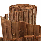Recinzione in corteccia marrone 400 x 125 cm