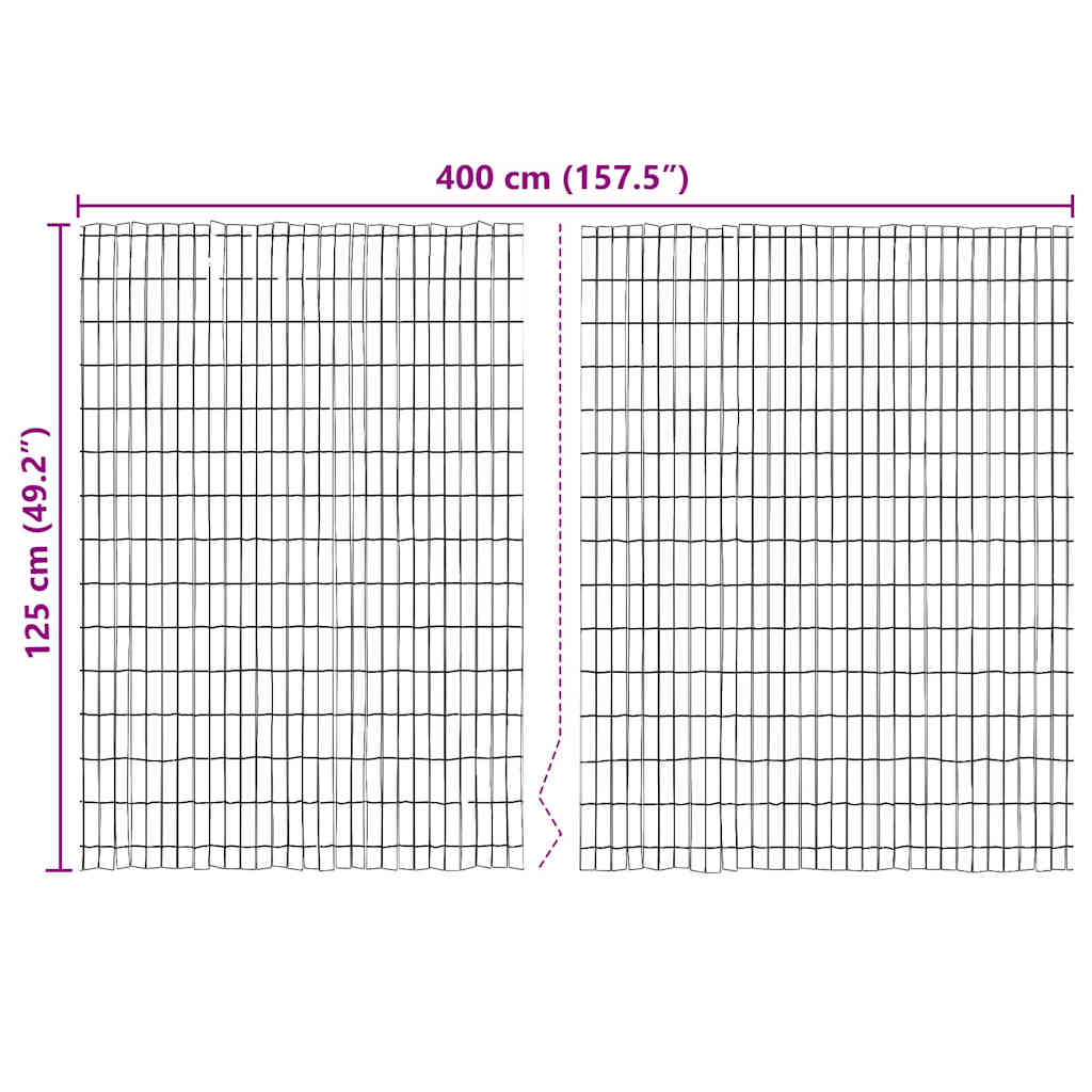 Recinzione in corteccia marrone 400 x 125 cm