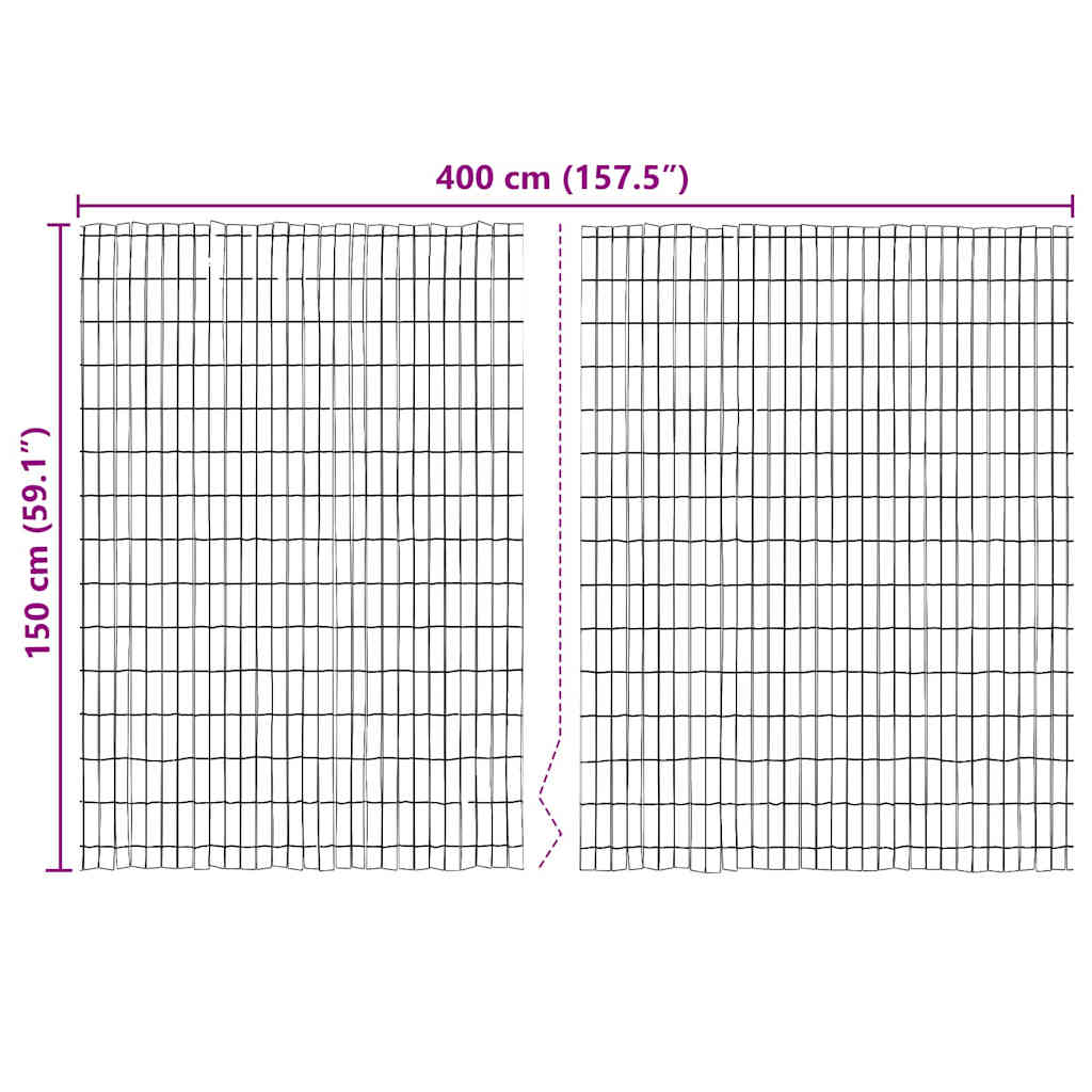 Recinzione in corteccia marrone 400 x 150 cm