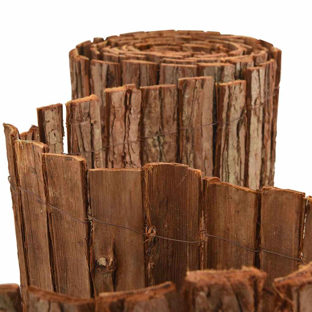 Recinzione in corteccia marrone 600 x 125 cm