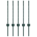 Palo per recinzione interrato acciaio verniciato 100 cm Verde - Conf. 5 pz