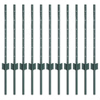 Palo per recinzione interrato 100 cm Verde - Set 11 pezzi