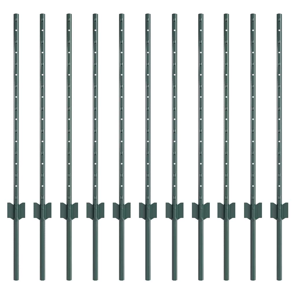 Palo per recinzione interrato 120 cm Verde - Confezione 11 pezzi