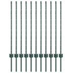 Palo per recinzione interrato 140 cm Verde - Set 11 pezzi