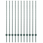 Palo per recinzione interrato Verde 180 cm - Set 11 pezzi