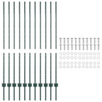 Palo per recinzione interrato Verde 180 cm - Set 11 pezzi