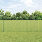 Palo per recinzione interrato 5 pezzi acciaio verniciato verde 200 cm
